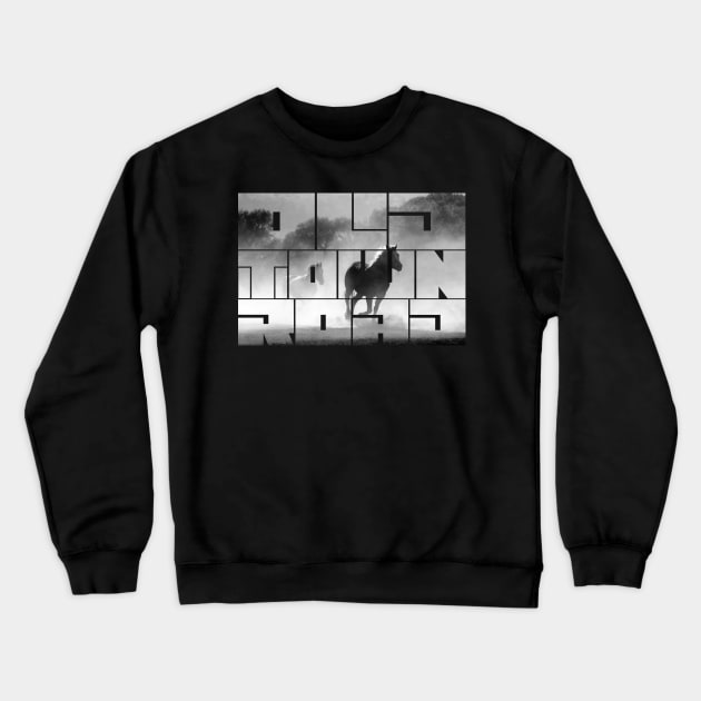 Old Town Road Horse Riding Wild Horse lover country music Crewneck Sweatshirt by MaryMary